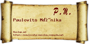 Paulovits Mónika névjegykártya